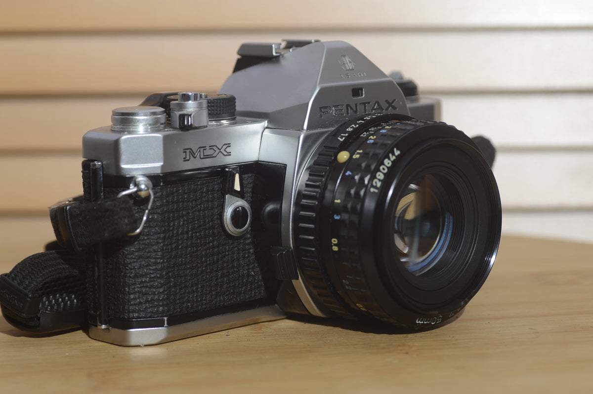 Vintage Pentax MX 35mm SLR Camera with 50mm f1.7 lens. Lovely conditio