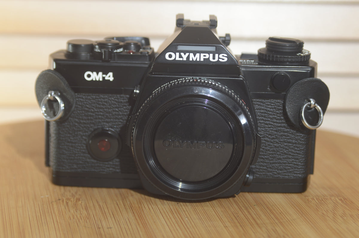 Boxed Black Olympus OM4 SLR Camera Body. In Fantastic