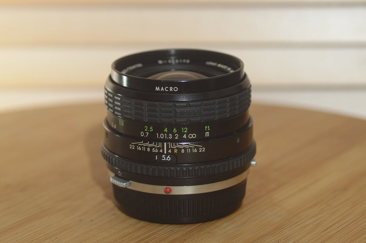 Sigma OM 28mm f2.8 Mini Wide lens. This is a lovely wide angle