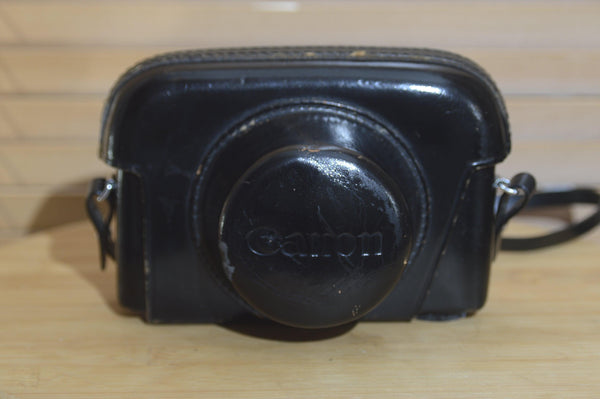 Beautiful Canon Black Leather Case for Canon Rangefinder. - Rewind Cameras 