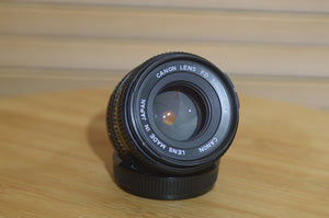 Vintage Canon FD 50mm f1.8 Prime lens. Fantastic Condition. Great bright lens. - Rewind Cameras 