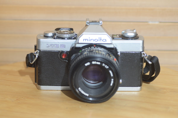 Minolta XG-9 camera with 50mm f1.7 lens. Fantastic Starter Camera