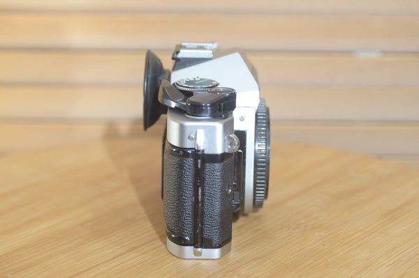 Gorgeous Canon AE1 P 35mm SLR body alone. Pair it with FD lens and away you go - Rewind Cameras 