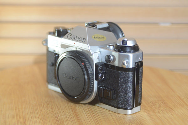 Gorgeous Canon AE1 P 35mm SLR body alone. Pair it with FD lens and away you go - Rewind Cameras 