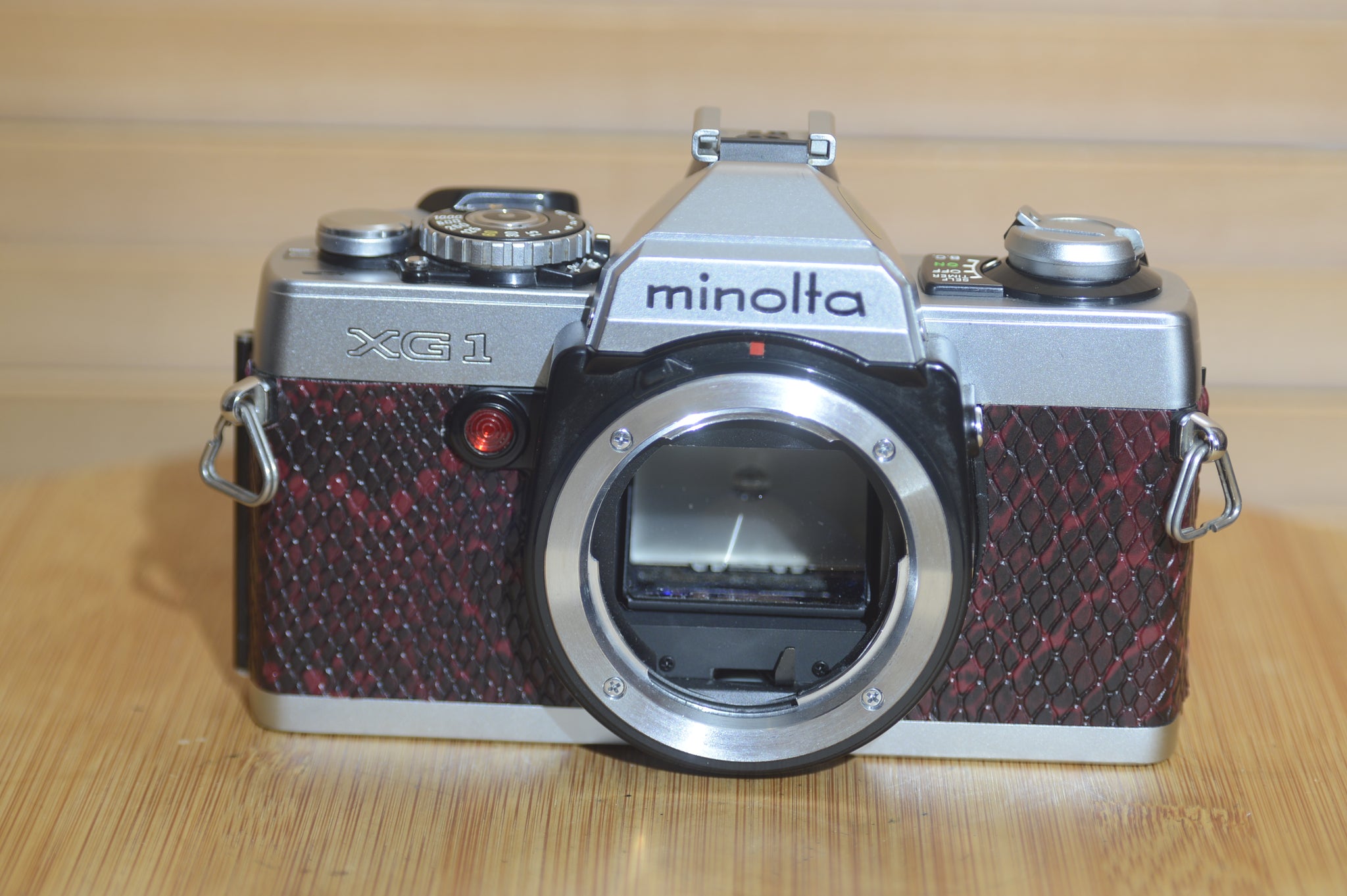 Minolta XG-1 camera with custom leatherette. Fantastic Starter Camera - Rewind Cameras 