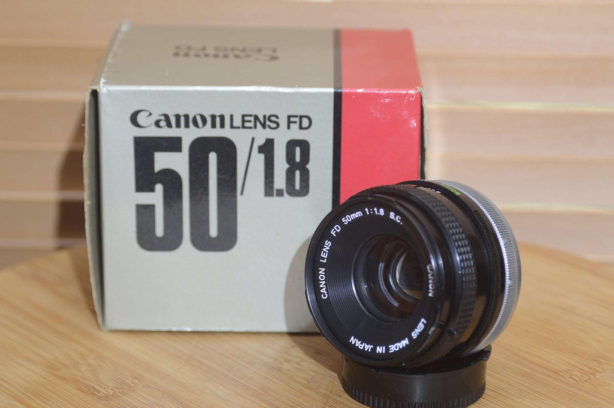 Rare Boxed Vintage Canon FD 50mm f1.8 Breach Lock Lens. Fantastic condition. - Rewind Cameras 