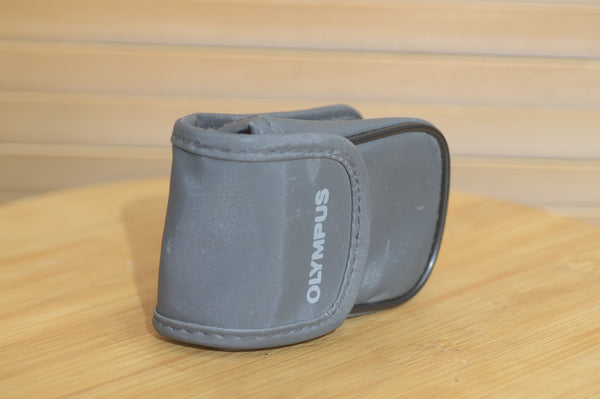 Olympus Silver Compact 35mm Camera Case. Excellent way to protect your camera - Rewind Cameras 