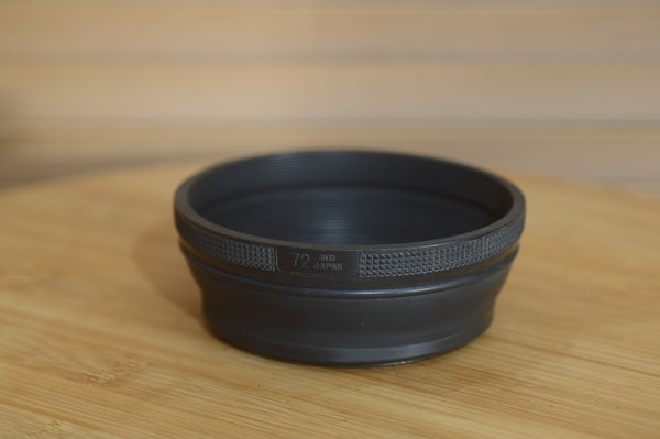 Vintage Universal Lens Hood 72mm.Perfect for preventing glare on your subject - Rewind Cameras 