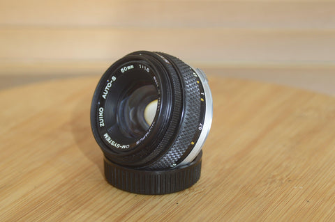 Fantastic Olympus 50mm 1.8 Zuiko MC Auto-S Lens. A perfect addition to your vintage Olympus set up. - Rewind Cameras 