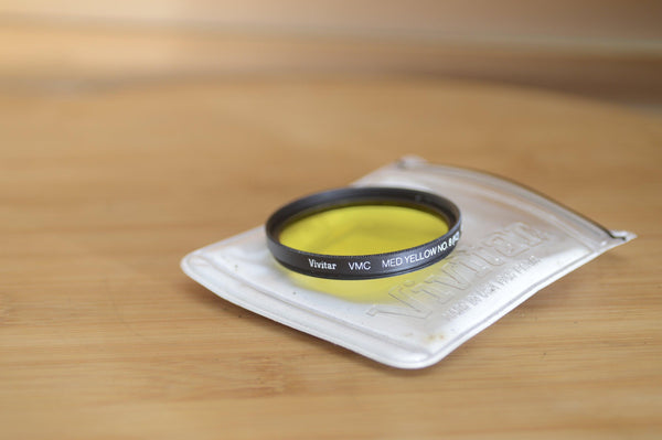 Vivitar VMC Med Yellow (K2) 49mm lens filter in Original case. Perfect for making clouds pop - Rewind Cameras 