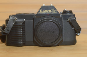 Fantastic Canon T50 35mm Camera with Strap. In superb condition. - Rewind Cameras 