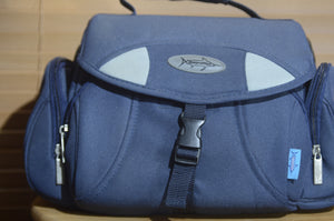 Vintage Blue Swordfish Padded Camera Bag. Perfect for carrying your camera equipment - Rewind Cameras 