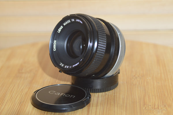 Vintage Canon FD 35mm f3.5 Wide Angle Lens. Almost Mint Condition!