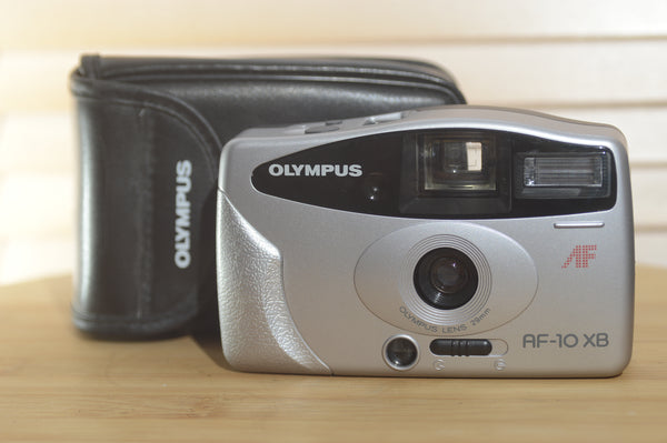 Vintage Olympus AF 10 XB 35mm Compact Camera with Case. - RewindCameras quality vintage cameras, fully tested and serviced