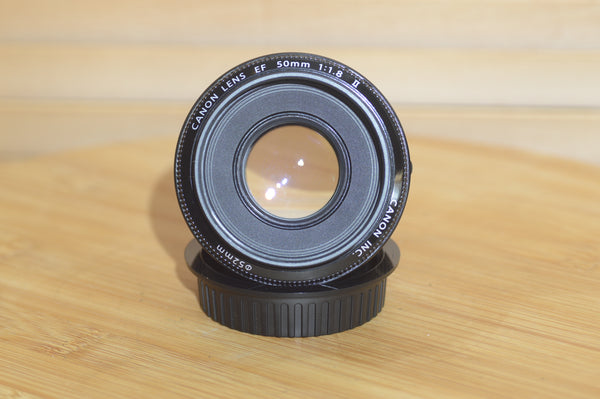 Canon EF 50mm f1.8 2 Lens. An impeccable lens. Perfect for EOS 35mm or digital EF fit.