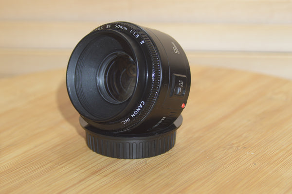 Canon EF 50mm f1.8 2 Lens. An impeccable lens. Perfect for EOS 35mm or digital EF fit.