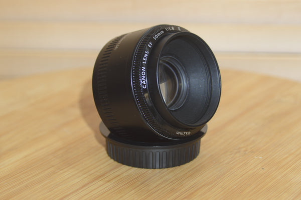 Canon EF 50mm f1.8 2 Lens. An impeccable lens. Perfect for EOS 35mm or digital EF fit.