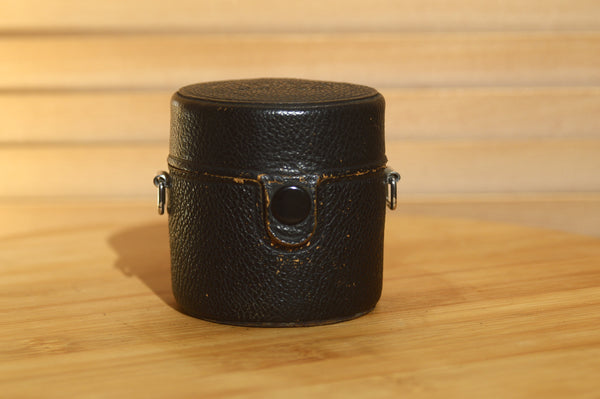 Fantastic Takumar 28mm f3.5 Hard Leather Lens Case. Perfect for protecting your Vintage lenses. - Rewind Cameras 