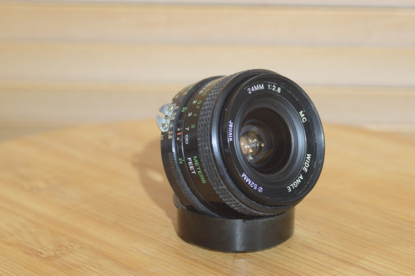 Vivitar 24mm f2.8 MC Nikon AI Fit lens. Good condition vintage wide angle lens