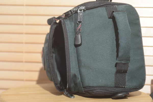 Lovely vintage Lowepro snug fit green camera bag. Great for carrying your camera and lens. - RewindCameras quality vintage cameras, fully tested and serviced