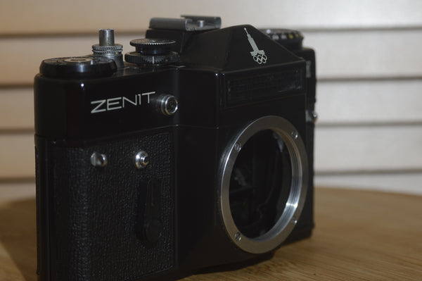 Vintage Black Zenit EM 35mm Camera. Fantastic Starter Camera - RewindCameras quality vintage cameras, fully tested and serviced