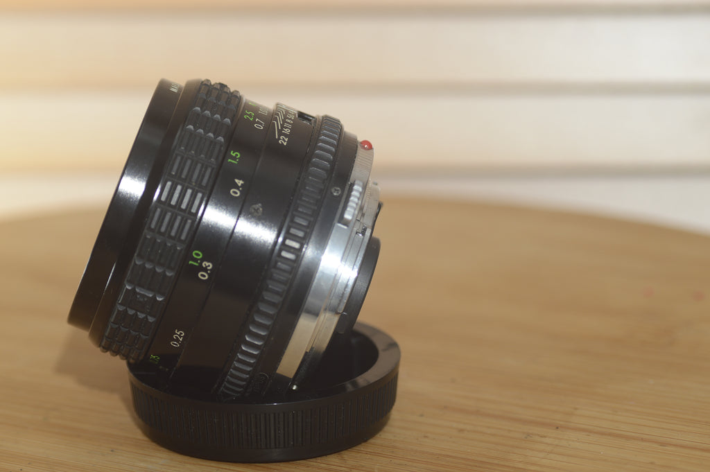 Sigma OM 28mm f2.8 Mini Wide lens. This is a lovely wide angle