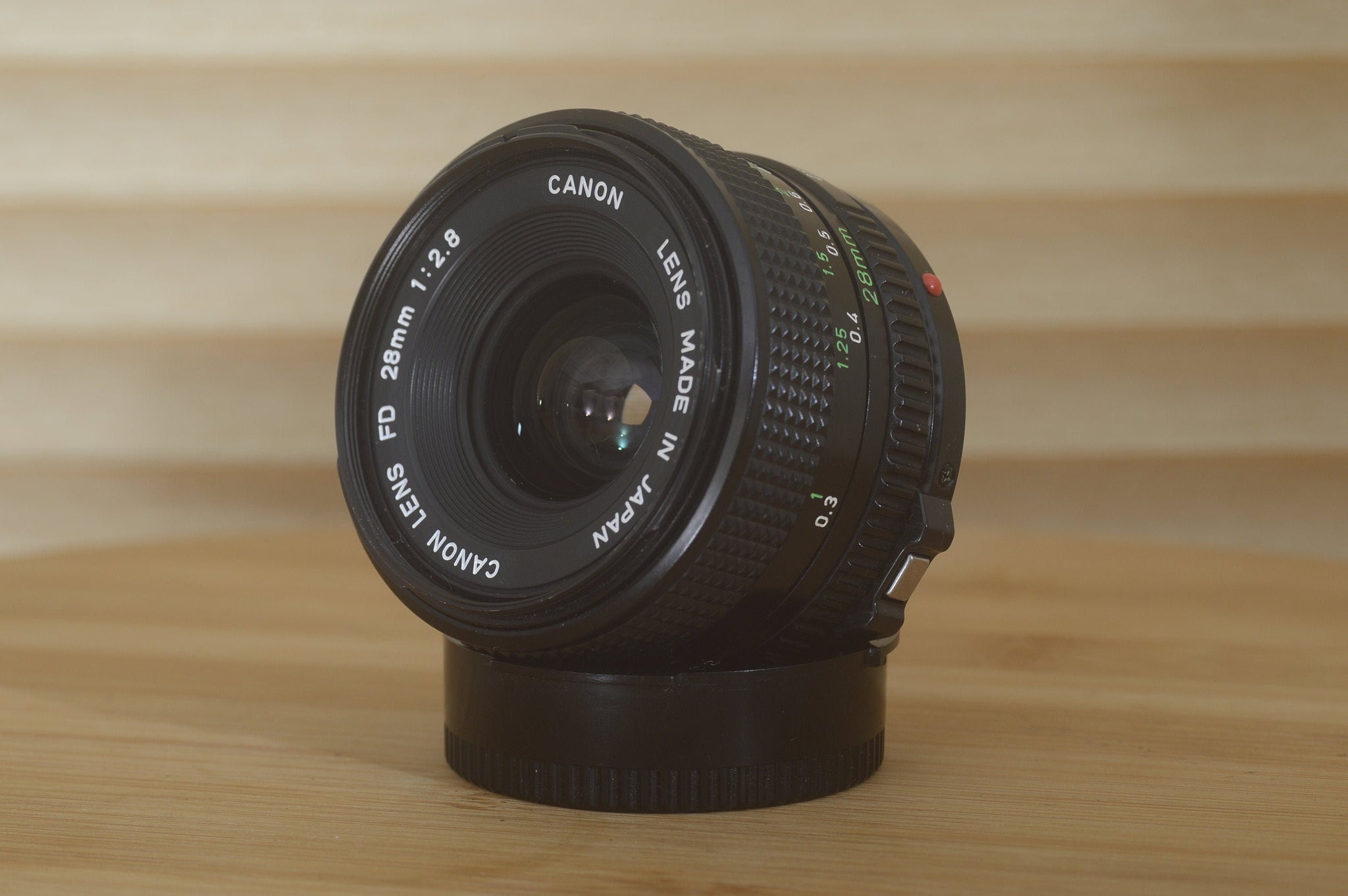 Canon FD 28mm f2.8 lens. This is a lovely wide angle lens in