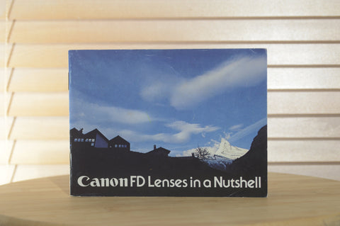 Selection of Vintage Canon FD Lenses Instruction Manuals. Ideal equipment for all levels of photographers - RewindCameras quality vintage cameras, fully tested and serviced