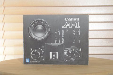 Lovely Canon A1 Instruction Manual. Perfect for beginners or for those that want a refresher in the wonderful world of Film Photography - RewindCameras quality vintage cameras, fully tested a