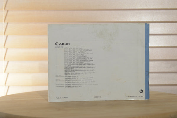 Selection of Vintage Canon Instruction Manuals. Ideal equipment for all levels of photographers - RewindCameras quality vintage cameras, fully tested and serviced